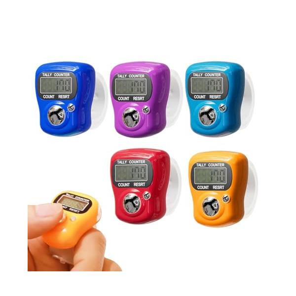 ブラック/5個セット/-・Size:5個セット・このデジタルカウンターの寸法は3.5cm×2.8cm、厚さ1.8cm、ベルト部分の長さ10.5cm、幅1.5cmです。・ランダムカラー5色5個入りのセットで。ソフトなシリコンバンドと、異なる指...