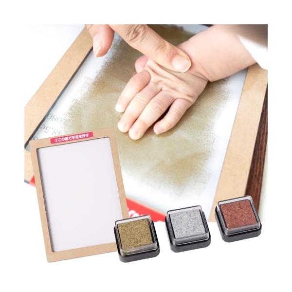 単品/-/hajimete・Color:単品・特殊フィルムにインクを塗って転写するから手足が汚れません・拭き取って何度でも使えるから経済的です・金／銀／銅の3色セット