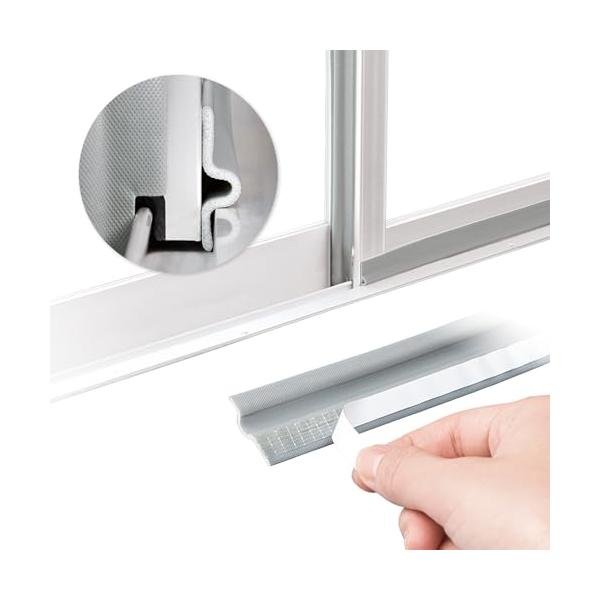 グレー/-/390820・窓から入るすき間をふさいで暖房効率アップ・山なり形状でピッタリフィット冷え対策に。・お好きなサイズにカットし、付属の粘着テープで取り付け簡単・やわらか素材なので開閉のジャマにならない・サイズ：全長約6m約3cm×6...