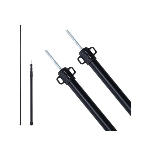 他サイト： MOON LENCE テントポール 伸縮式 4継無段階調節 最大直径31mm 高さ81-260cm アルミ合金 ポール タープポール 伸縮ポールの商品画像