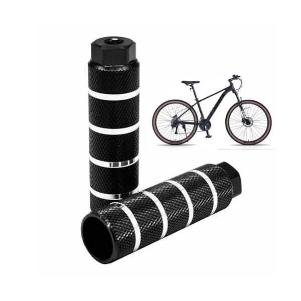 ブラック/-/自転車ホイールペダル・サイズ：10cm×2.8cm×1cmの高品質のアルミニウム合金製ハブステップ2個セット。・手で直接締め付けるか他の工具を使って締め付けることができる使いやすいデザイン。・強力な滑り止めストリップが内蔵され...