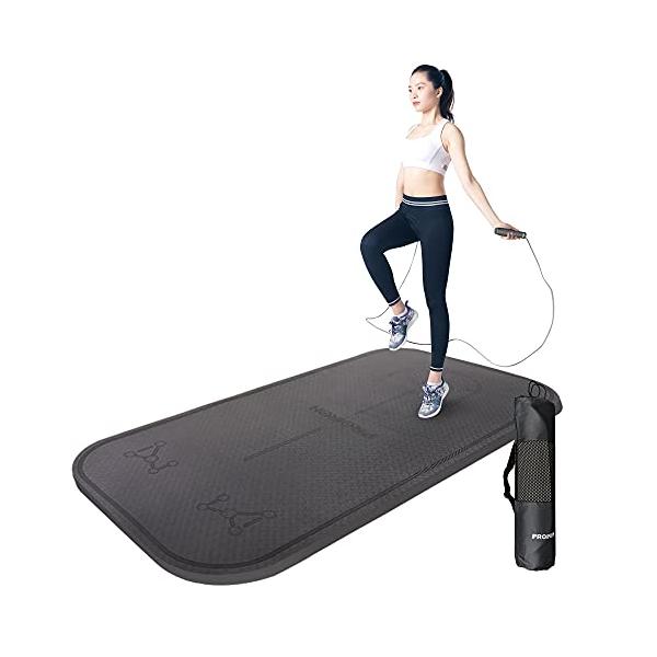 他サイト： PROIRON 縄跳び なわとび 縄跳びマット トレーニング用 大人 ダイエット 縄跳びパッド 腕立て伏せパッド 腹筋ローラーマット（8mmダーの商品画像