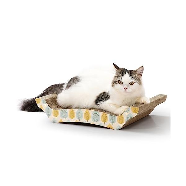 他サイト： by  猫壱 爪とぎ バリバリベッドMワイド リーフ柄の商品画像