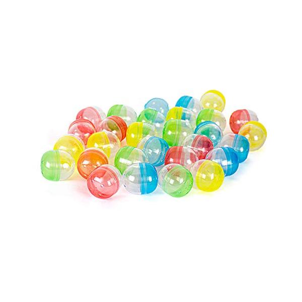 他サイト： あミューズ 48mm 空カプセル ガチャガチャ カプセル 日本製 4色アソート赤青黄緑 100個入 外径約48mm×約54mmの商品画像