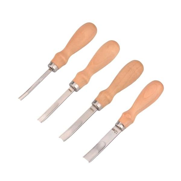 高品質材料：このレザークラフト4点セットは、高炭素鋼とステンレス鋼で作られています。高い硬度と耐久性がありますので、長持ちし、切れ味がよく、滑らかな仕上りを実現します。・使いやすい4つのサイズ：4つの刃先サイズ（4mm / 6mm / 8m...