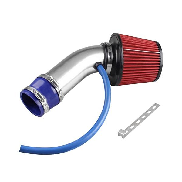 他サイト： RUIEN 吸気効率UP 76mm口径 汎用 エアクリーナー+アルミ製エアインテークパイプ セット エアクリーナー セット シリコンホース付属の商品画像