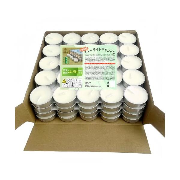 ホワイト/-/4H-100・NumberOfItems:100・・高品質のティーライトキャンドルは、約4~5時間の長時間燃焼が可能で、茶香炉やアロマポットに最適です。・・キャンドルストーブやロウソクランタンと組み合わせることで、特別なイベン...