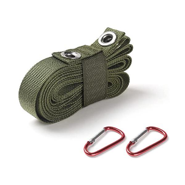 アーミーグリーン・アーミーグリーン One Size 2113・・Color:アーミーグリーン・??高品質- タープ延長ベルト材質: ナイロン、高強度で引き裂きにくいです。固定孔材質：金属、耐久性バッチリです・??サイズ- 小川張りベルト幅...