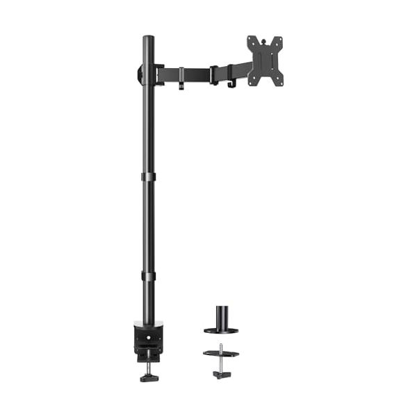 ブラック/-/HNCM9・高い位置にモニターを設置可能約99cmのロングポール仕様で、高さ調整の自由度が高いモニターアームです。座っている時の見やすい高さはもちろん、立つ仕事にも対応できますデスクに置いたモニターまたはノートパソコンの上に固...