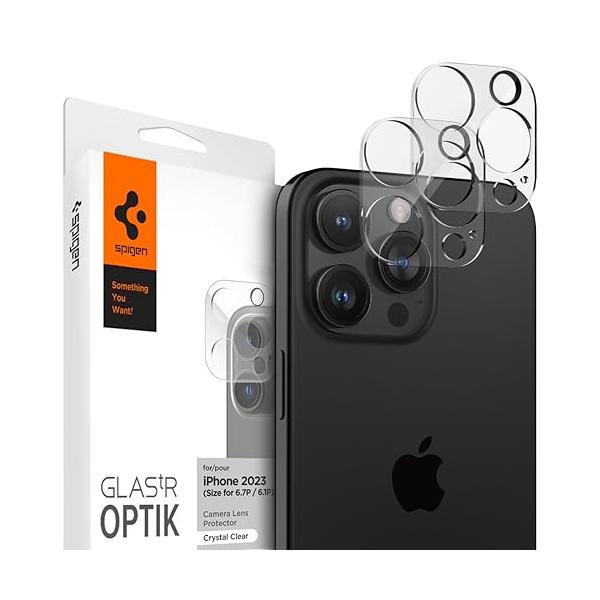 他サイト： Spigen iPhone 16 Pro/iPhone 16 Pro Max カメラ保護フィルム 9H硬度強化ガラス クリスタル・クリア iPhの商品画像