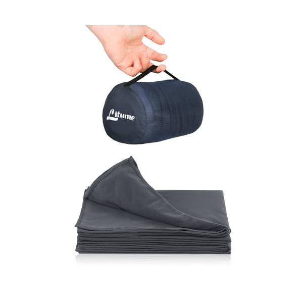 Litume 170 x 122 cm 柔らかい 防災 飛行機 旅行用ブランケット