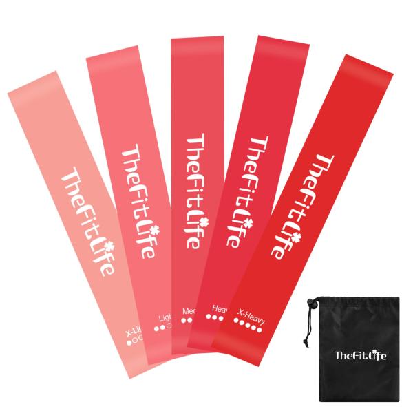TheFitLife トレーニングチューブ 筋トレチューブ フィットネスチューブ ピンク