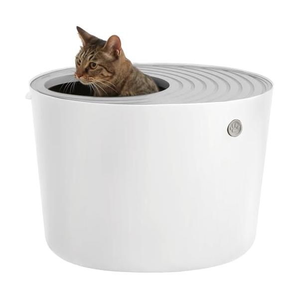 他サイト： by  上から猫トイレ システムトイレタイプ お試しセット 消臭シート5枚、消臭サンド2L付きの商品画像