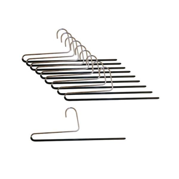 他サイト： マワ すべり落ちない ハンガー ズボン ロングスカート ストール用 シングル MA2121 単品 10本組 ブラックの商品画像