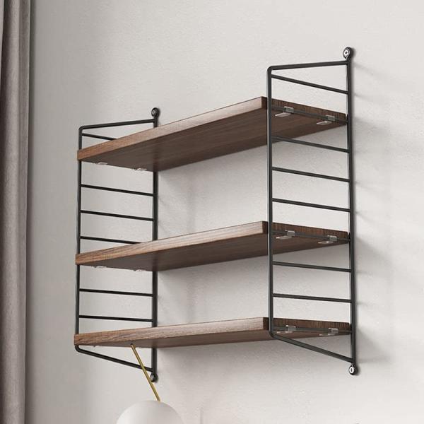 壁を傷つけない 3段木製壁掛け高さ調整可能 ウォールシェルフ shiningone23_7853e31164c