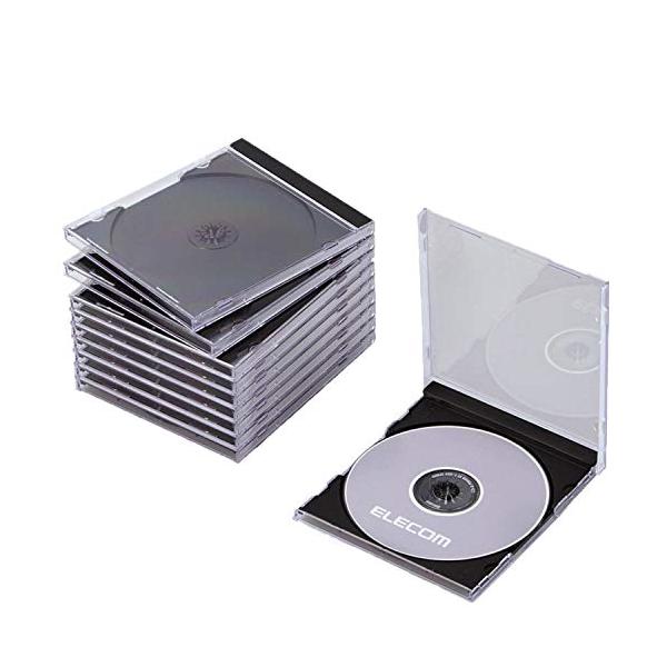 他サイト： エレコム CD/DVDプラケース/1枚収納/10パック/ブラックの商品画像