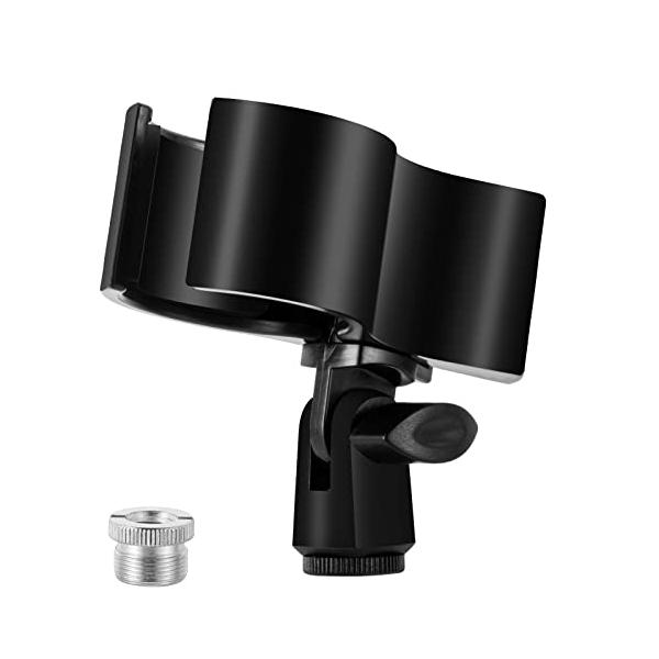 他サイト： EmJTaoアップグレードマイクホルダー、調整可能、外径32/60 mm対応、5/8ねじ山3/8雌ねじアダプタ付き ブラックの商品画像