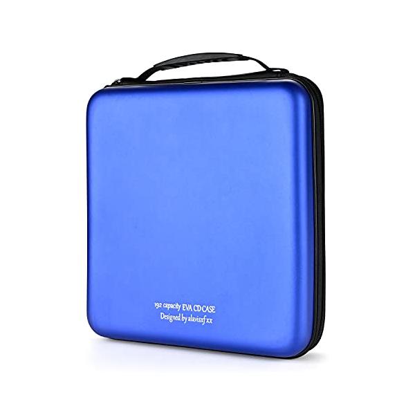 ・Blue  ・・Color:Blue・大容量ストレージUENTIP CDケースは192枚のディスクを収納でき、他のアイテムを収納するスペースを節約できます。製品のサイズは12.5x11x3.1インチ（32x28x7.8 cm）で、整理され...
