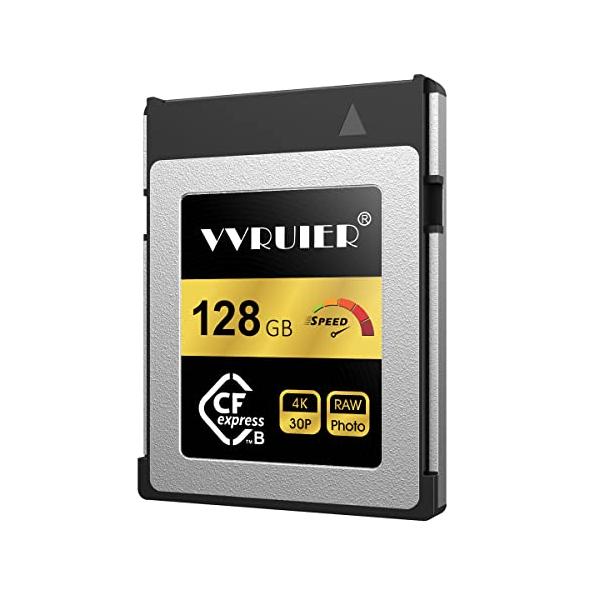 カードリーダー付き CFexpress TypeB 128GB　4K録画対応 VVRUIER CFexpress Type B メモリーカード 128GB タフ仕様 連続撮影 4K