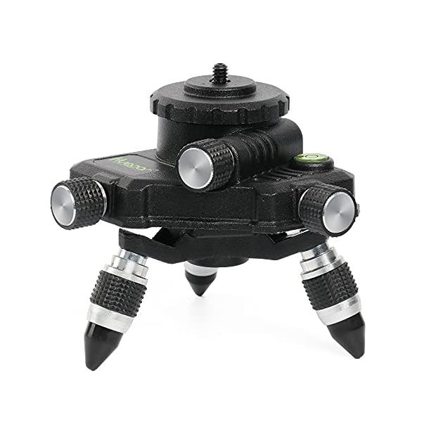 他サイト： Huepar 下げ振りアダプター 三脚接続アダプター マウント ベース 360°回転台 微調整 オスネジ1/4ネジ 墨出し器用 AT2の商品画像