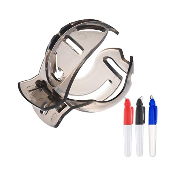 他サイト： ゴルフボールマーカー ラインマーカー 4点セット 簡単に線が引ける ゴルフボール クリップタイプ マーカーペン3本付き パッティング ライン引きの商品画像