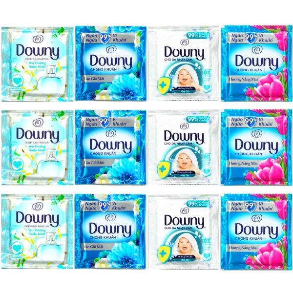 ・  Downy・香りの良さで人気のアジアンダウニー。ロングセラー定番人気の香り 4種類のお試しセット（4種類各3袋 計12袋入り）・アジアンダウニーは日本製の柔軟剤にはない香りで、なんとも癒されます。アメリカダウニーやメキシコダウニーが苦...