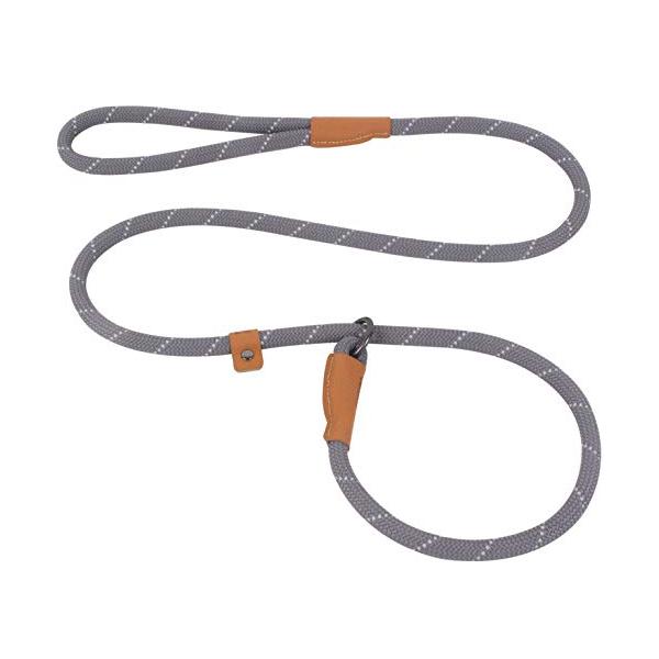 他サイト： ドッグ スリップリード 犬用リーシュ、反射ロープリード、引っ張り防止リード、訓練用リーシュ 小型、中型、大型犬用 1.5m M9mm グレーの商品画像