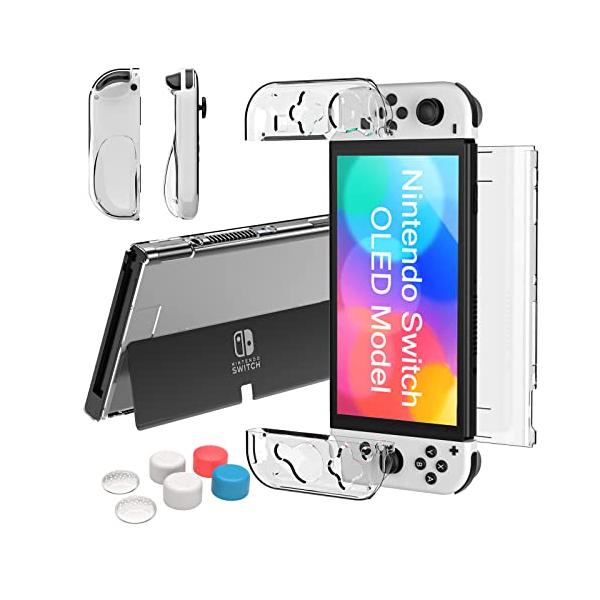 Teyomi Switch oled カバー Switch 有機ELモデル カバー 分体式設計 着脱簡単 ドック対応 全面保護 PC材質 薄型