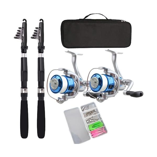 CAMPSTORS 釣りセット 初心者 2本の2.1M釣り竿セットフィッシング 海