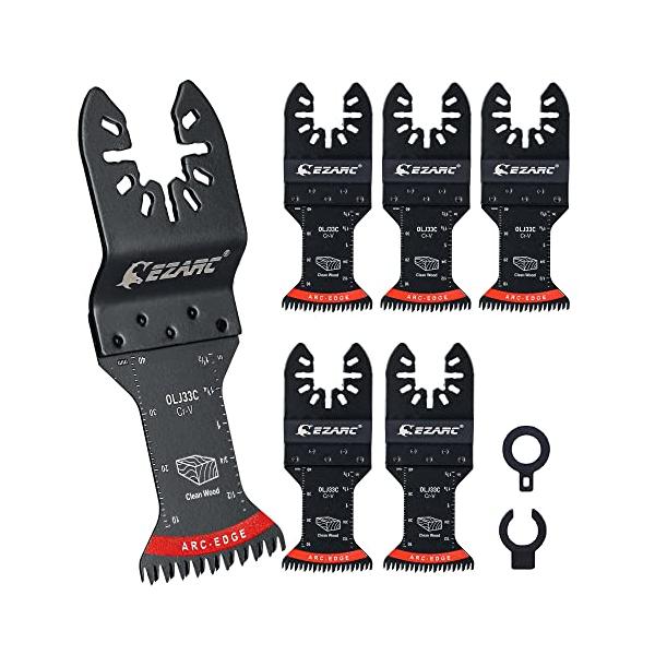 他サイト： EZARC マルチツール 替刃 木工用 マルチ交換用ブレード 5枚セット 35mm 高速度鋼 波刃 弓型先端形状 狭い場所での切断 マルチ交換用の商品画像