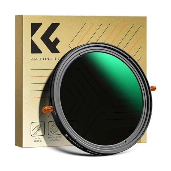 K＆F Concept 55mm ND2-32＆CPLフィルター 多機能フィルター 2in1 一枚二役 減光+偏光効果 両面24層ナノコーティング 防水撥油キズ防止 可 K&F Concept 55mm ND2-32&CPLフィルター 多機能フィルター 2in1 一枚二