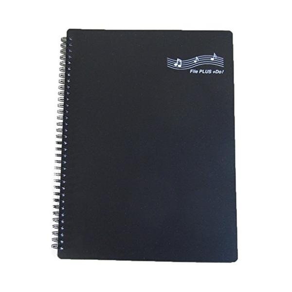 他サイト： File PLUS DO 楽譜ファイル 書き込みと保存ができる バンドファイル リングタイプ 30ポケット 単品購入 ブラックの商品画像