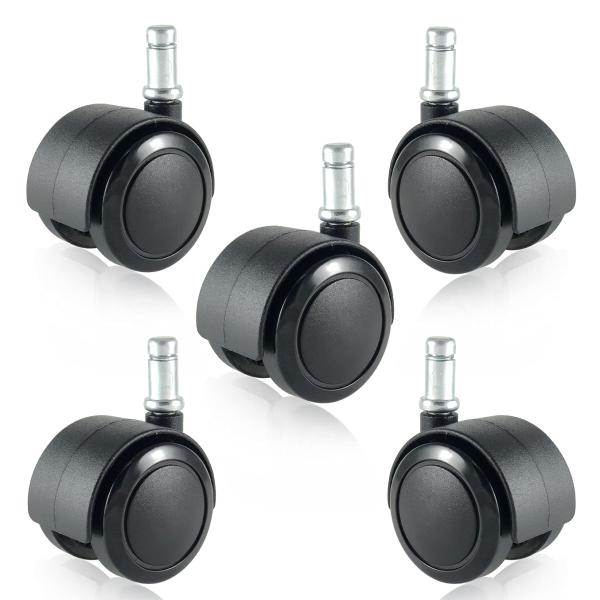 ・- ブラック?ブラック 輪径50mm 輪径50mm 5007BUB-14-IK・・Color:- ブラック?ブラック 輪径50mm・? 剥がれないウレタン長く安心静音・スムーズ走行で床も安心台湾製。IKEAイケアの椅子に対応。ロック機能な...