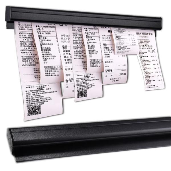 BOLSO オーダークリッパー 業務用 壁掛け 伝票 伝票差し オーダー ホルダー 穴あけ不要 ブラック 70cm