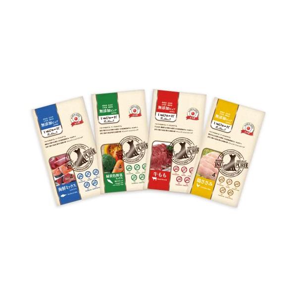 他サイト： 犬用お試しセット/お一人様１個まで無添加ピュア 日本産 犬用おやつ いぬぴゅーれ PureValue5 トライアルセット 16本入 4本×4種の商品画像