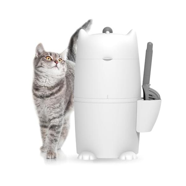 断捨離ねこ 防臭ゴミ箱 臭わない 猫砂ごみ箱 消臭 密閉 シールズ フタ付き