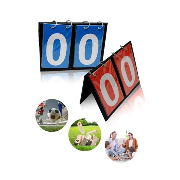 チームの区別が出来る2色の得点版・見やすい簡単設置の得点版。・スポーツ・イベント・ゲーム対戦に