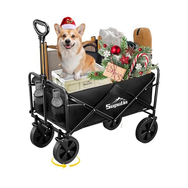 Supulin キャリーワゴン キャリーカート 折り畳み 大容量100L 耐荷重