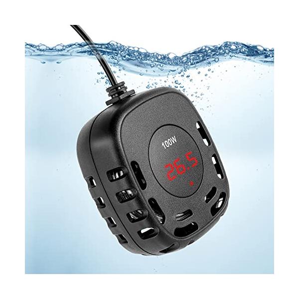 ブラック/100W/-・Size:100W・パッケージ個数:1・低水位加熱最新デザインのコンパクトなオールインワンヒーター。安全水位は4cmまでになって魚だけではなく、亀などの保温も適用です。一般的なサイズの水槽（30センチ/45センチ/6...