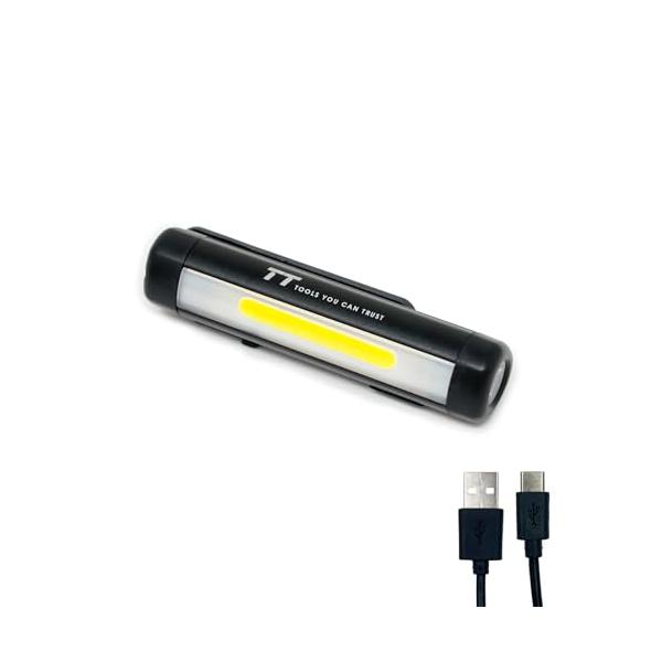 TT マルチユース LED ペンライト ミニ/充電式/COB LEDライト 懐中電灯 作業灯 ワークライト クリップ付き/照射範囲 明るさ 調整
