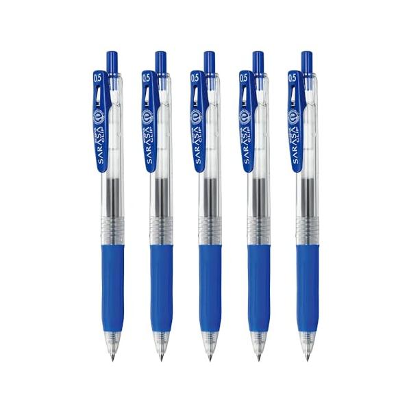 他サイト： ゼブラ ジェルボールペン サラサクリップ 0.5mm 青 5本セット P-JJ15-BL5-AZの商品画像