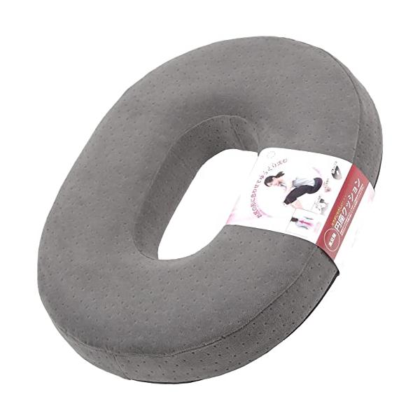 他サイト： 助産師ママ推薦 高反発 円座クッション ドーナツ型 クッション 痔 産後 大きめ グレーの商品画像