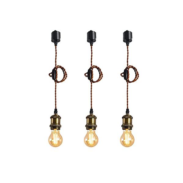 ペンダントライト E26口金 LED電球付き フィラメント電球 装飾 LVWIT ペンダントライト E26口金 LED電球付き フィラメント電球