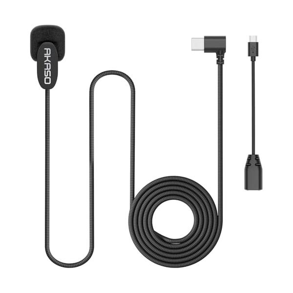 パッケージ個数:1・TypeC インターフェイスとマイクロ USB インターフェイスを備えたAKASO カメラに適した外部マイクです。・効率の良い全指向性マイクで、多角度の方位からの音声も集音します。優れた集音性。