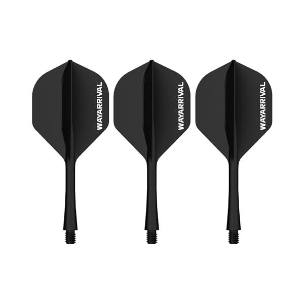 WayArrival ダーツ フライト シャフト 一体型 3本セット 1セット分 2BA 規格 割れにくい 高耐久 精密成型 90度維持 ネジ緩