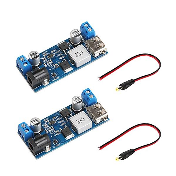 【互換品】 Youmile 2個 12v to 5v 5A Converter Step Down Power Supply 24V / 12V to