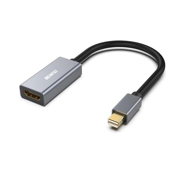他サイト： 【互換品】 BENFEI Mini DisplayPort - HDMI アダプター 4K@30Hz、アルミニウムシェル、ナイロン編組 Thunderの商品画像