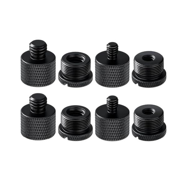 BIUTEFOR マイクスタンドアダプター カメラネジ変換アダプター 変換 1/4オス-5/8メスと3/8オス-5/8メス（8個入り） アルミニ
