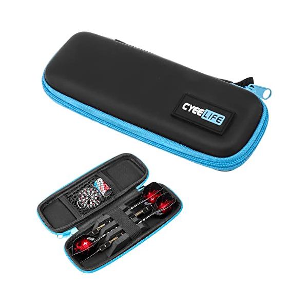 カジュアルブラック/小型/ZX09Blue・Color:ブラック・ダーツケース 収納ダーツ3本用・ダーツカバーのみで、ダーツやダーツパーツは含まれていません・100%品質、もし問題が発見されたら、無料で交換します