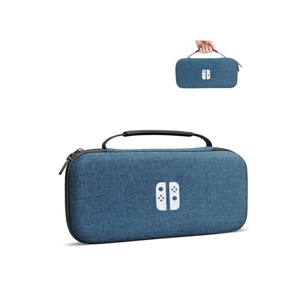 Switch 2ケース02-ブルー/-/LG-0008・Color:02-ブルー・?? Switch 2 ケース&amp;衝撃保護に上質素材 高密度EVA+ナイロン素材と柔らかいクッション内張りを採用。汚れ・水・衝撃からSwitch 2本体...